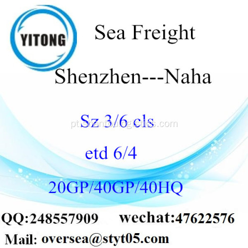Mar de Porto de Shenzhen transporte de mercadorias para Naha